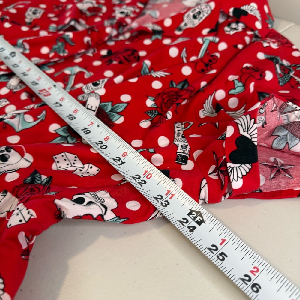 Retro Chic by Torrid Red and White Floral Midi Swing dress with pockets size 24 - Picture 9 of 10